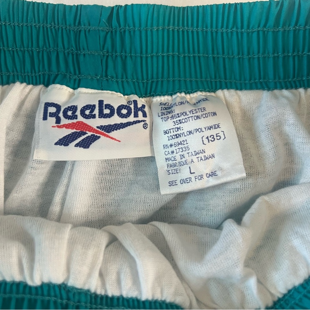 Vintage Reebok Teal‎ Track Pants with zipper detail Size Large - Picture 6 of 7